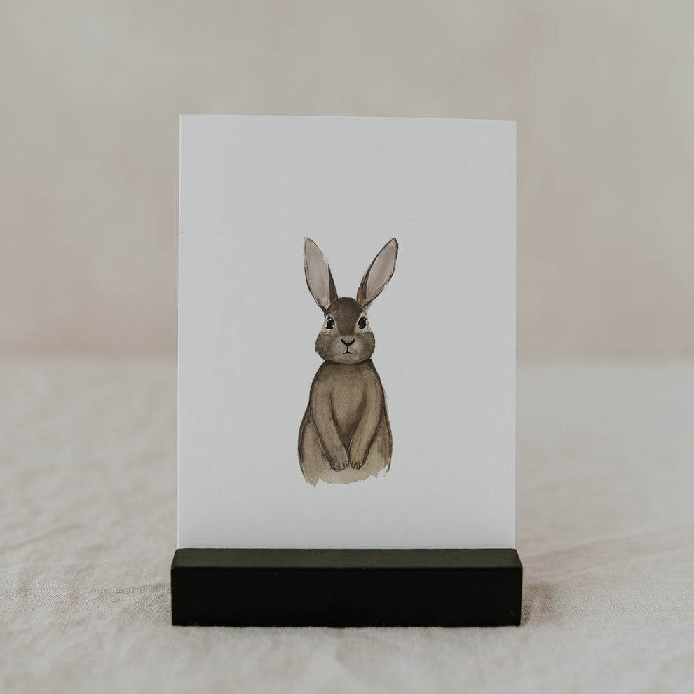 Watercolor card Rabbit (PU = 10 pieces)