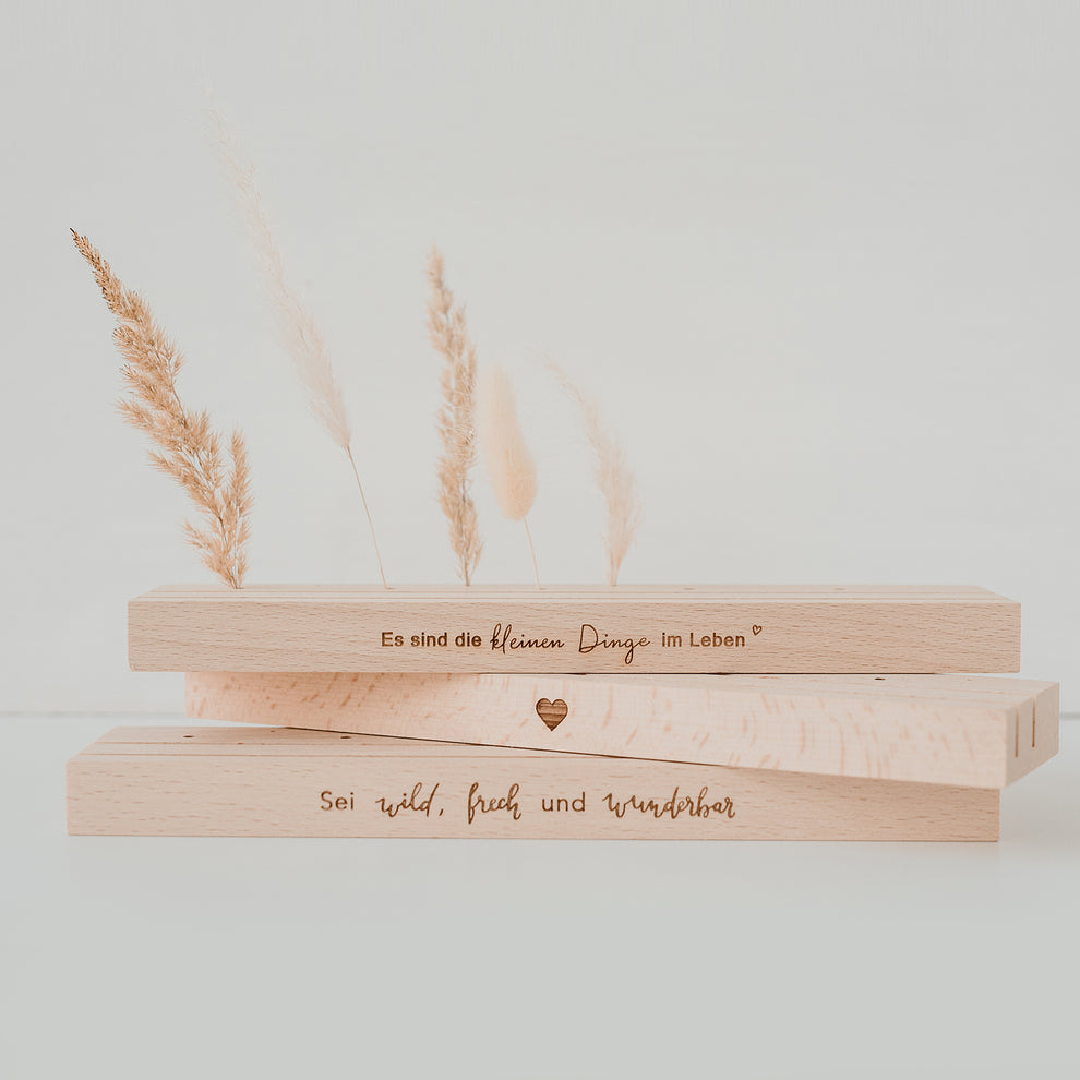 Large card flower stand 25cm heart natural (PU= 6 pcs.)