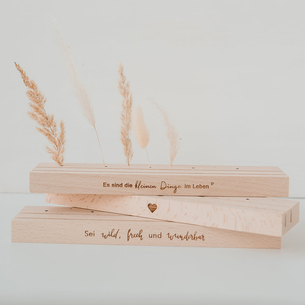 Large card flower stand 25cm heart natural (PU= 6 pcs.)