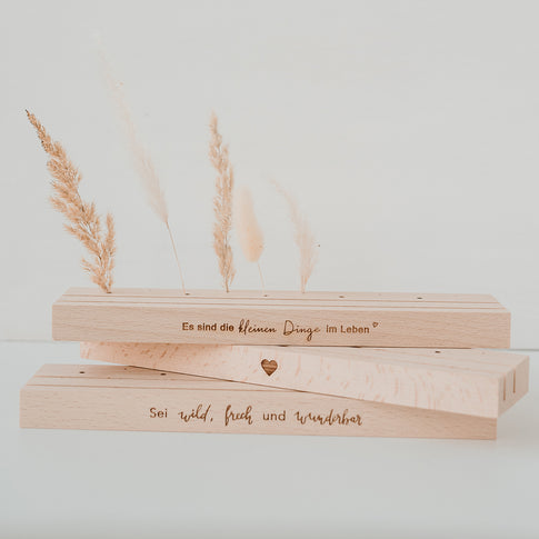 Large card flower stand 25cm heart natural (PU= 6 pcs.)