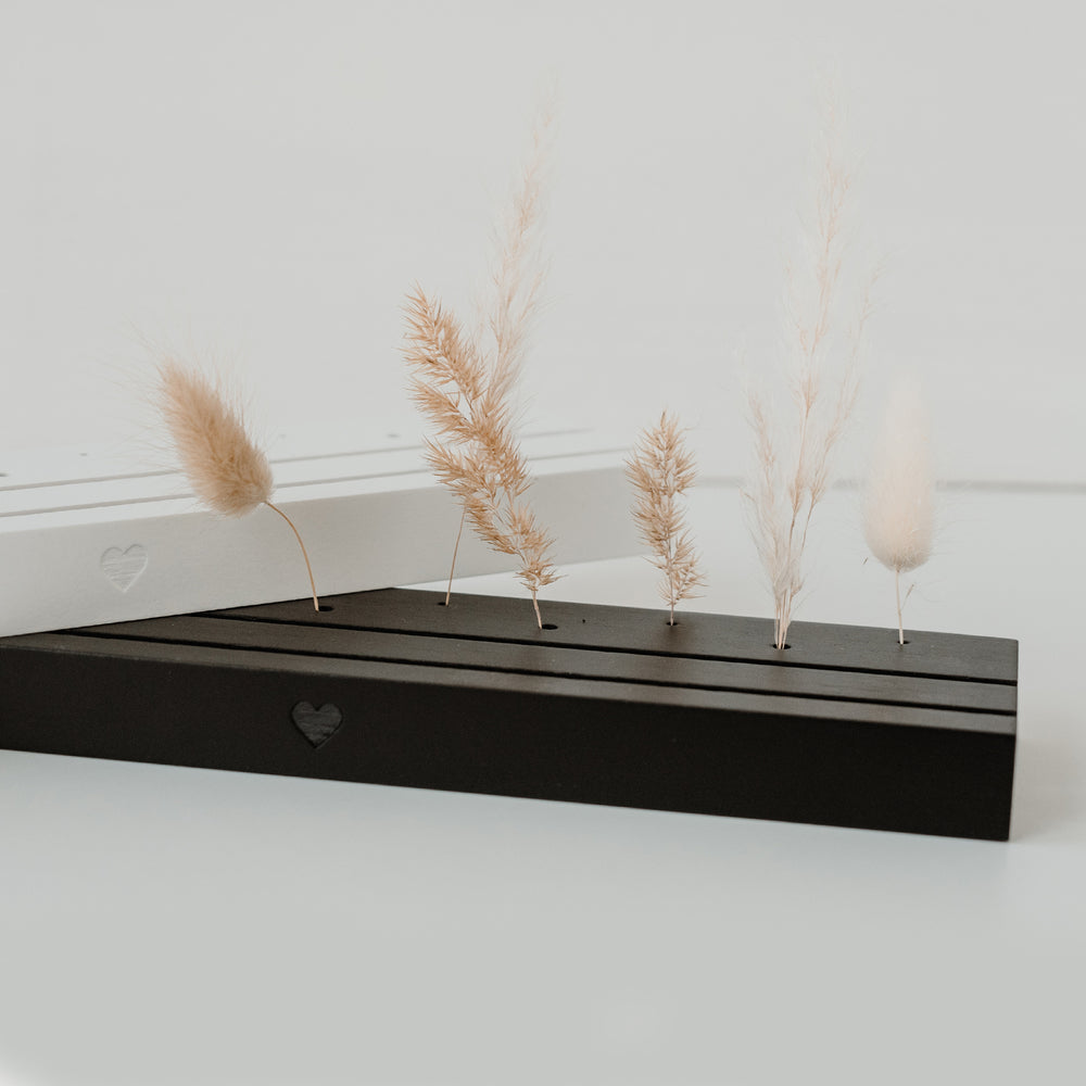 Großer Karten- Blumenständer 25cm Herz weiss (VE= 6 Stk.)