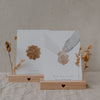 Card and flower holder set of 2 - 12 cm heart natural (PU= 6 sets)