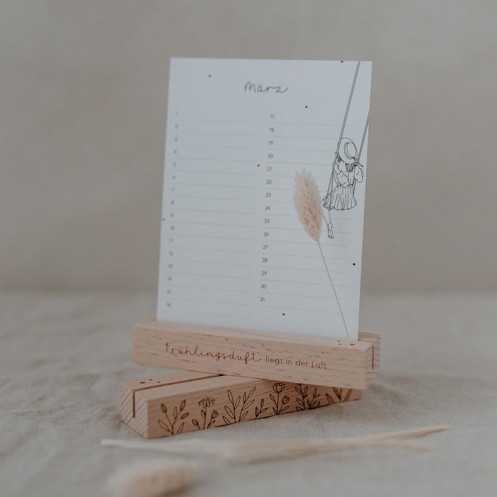 Carte de printemps et support de fleurs séchées en lot de 2 (UE= 6 Ensembles)
