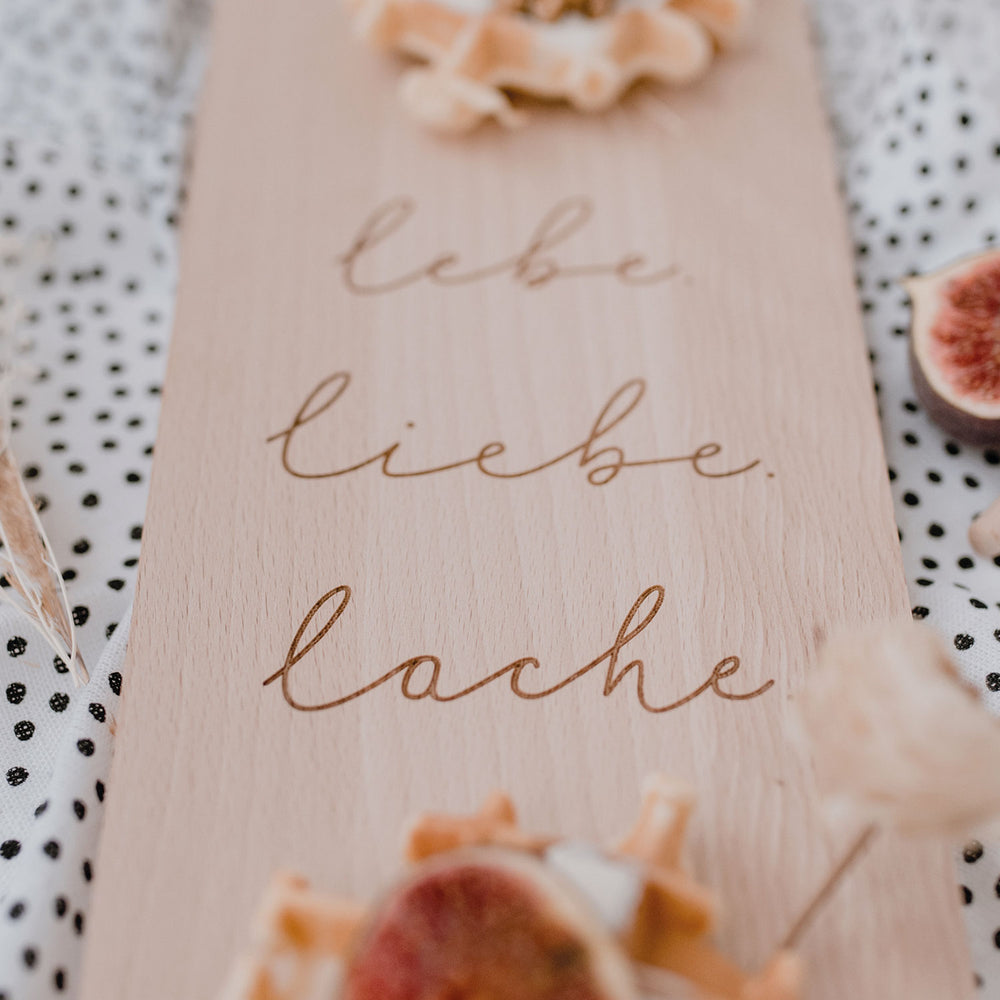 Schneidebrett Lebe Liebe Lache (VE = 4 Stk)