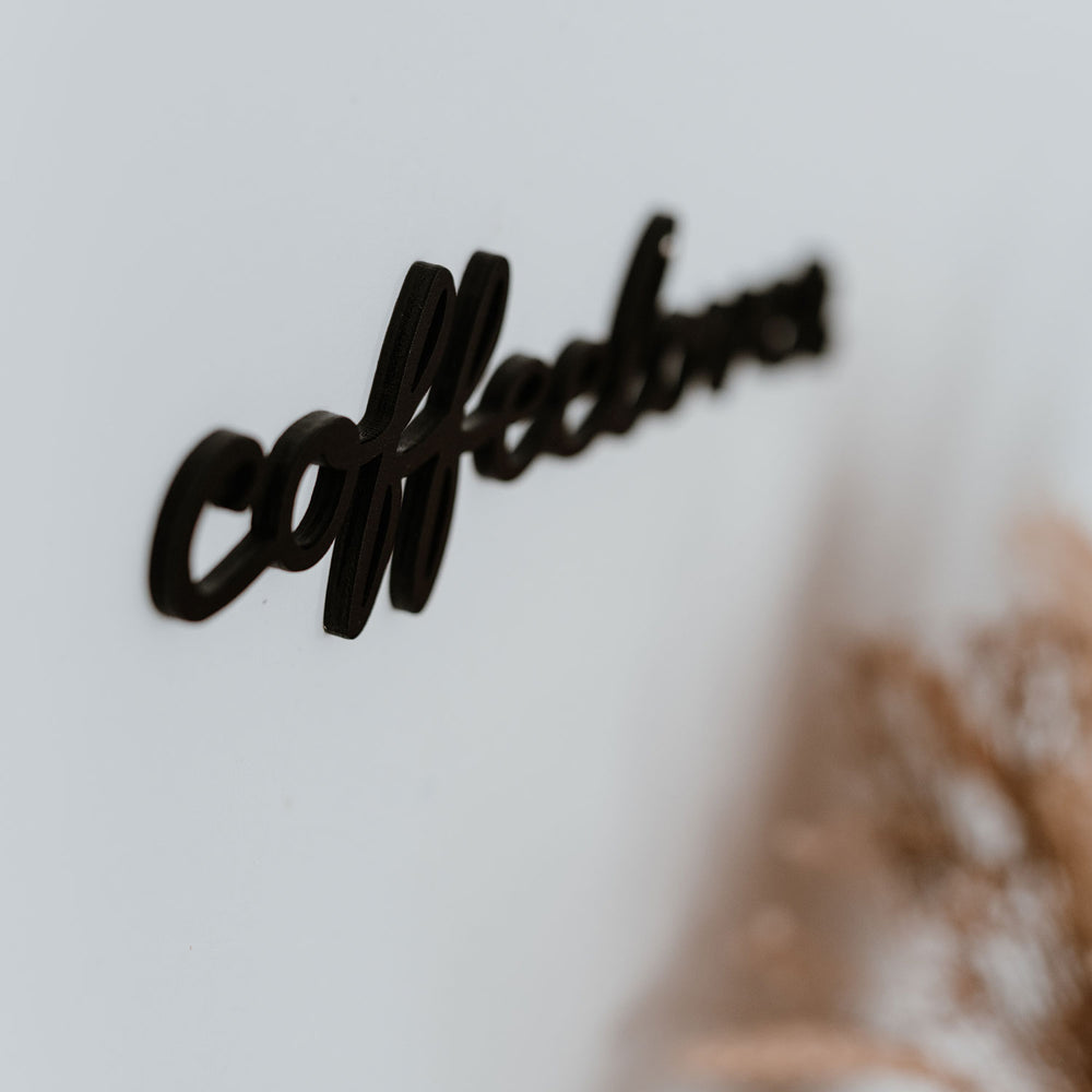 Lettrage en relief en bois Coffeelover (UE = 8 Pièces)