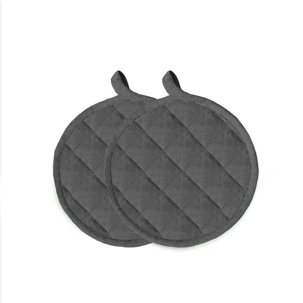 Linen potholders anthracite (= 5 pcs.)