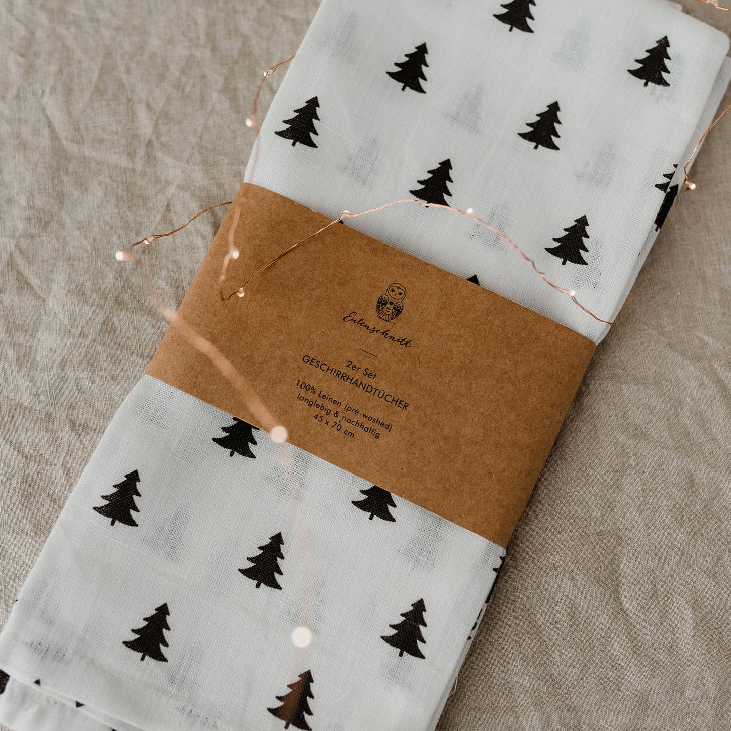 Linen tea towels firs in a set of 2 (PU = 5 pieces)