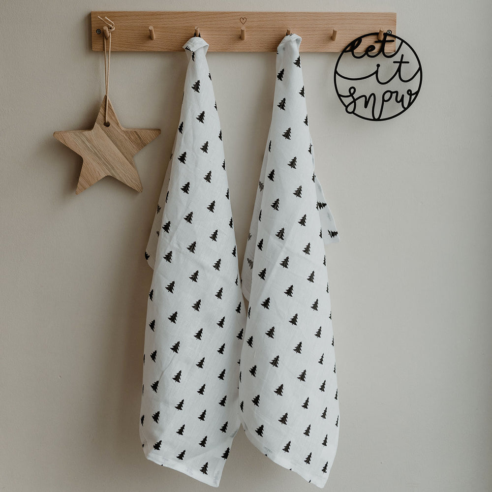 Linen tea towels firs in a set of 2 (PU = 5 pieces)