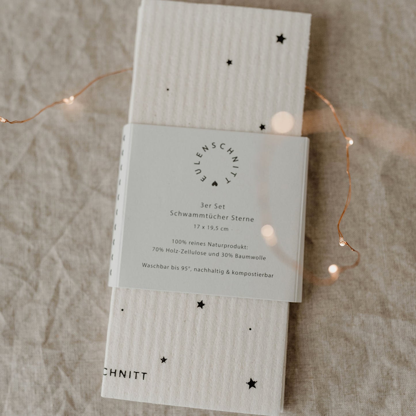 Chiffons éponges Étoiles en lot de 3 (UE = 10 Pièces)