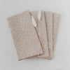 Serviettes en lin naturel à pois en lot de 4 (UE = 5 Pièces)