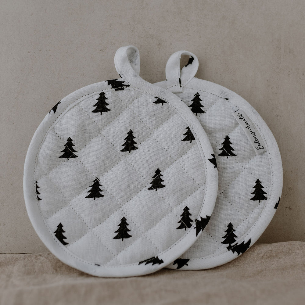 Linen potholders firs (= 5 pcs.)