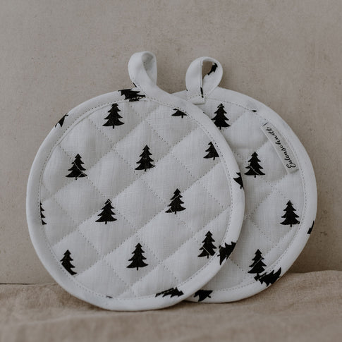 Linen potholders firs (= 5 pcs.)