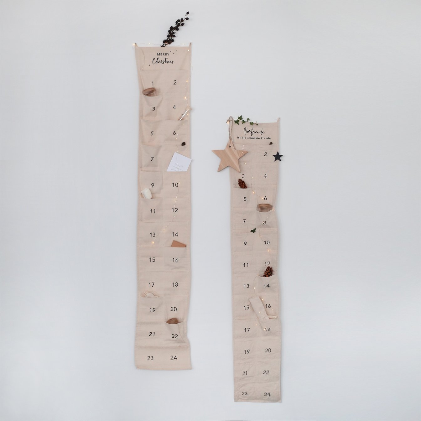 Adventskalender Merry Christmas 30 cm (1 VE = 3 Stk.)
