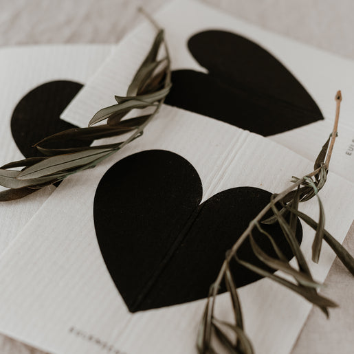 Schwammtücher Herz im 3er Set (VE = 10 Stk)