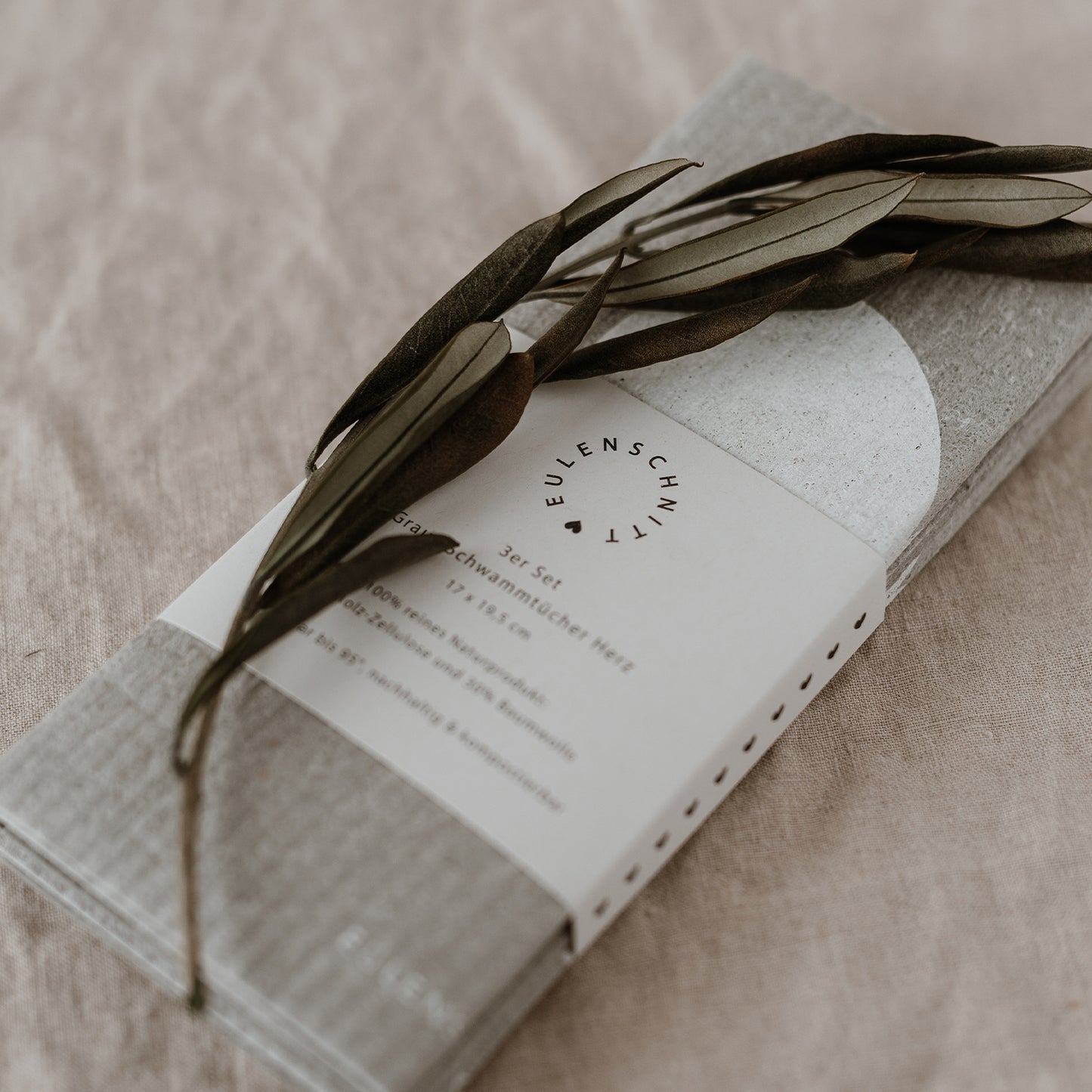 Chiffons éponges Herz gris en lot de 3 (UE = 10 Pièces)