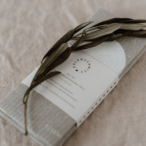 Chiffons éponges Herz gris en lot de 3 (UE = 10 Pièces)