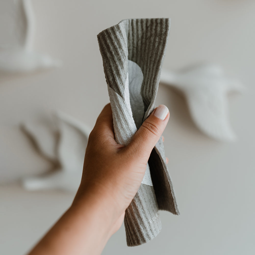 Chiffons éponges Herz gris en lot de 3 (UE = 10 Pièces)