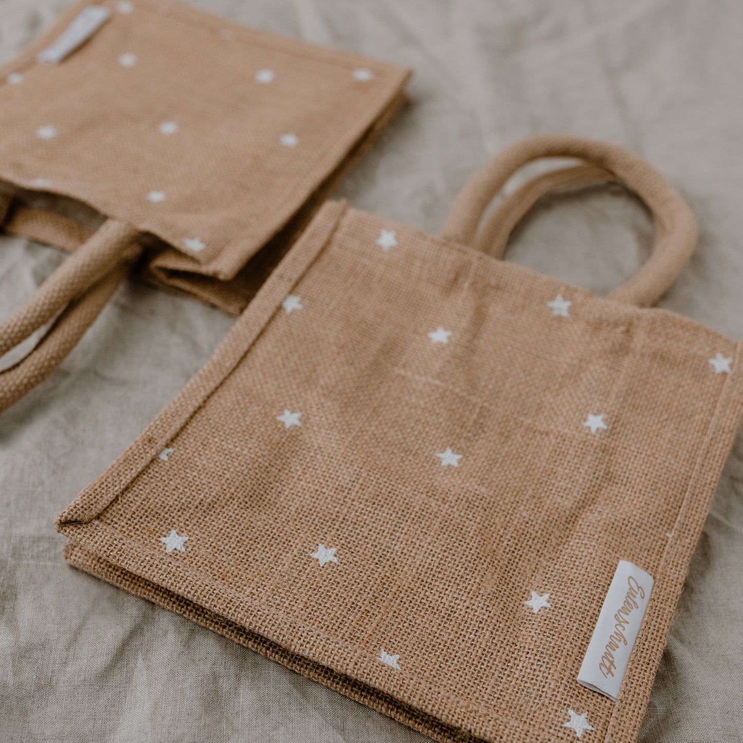Cabas en jute en lot de 2 Etoiles (UE = 5 Pièces)