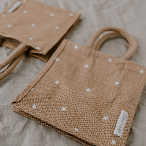 Cabas en jute en lot de 2 Etoiles (UE = 5 Pièces)