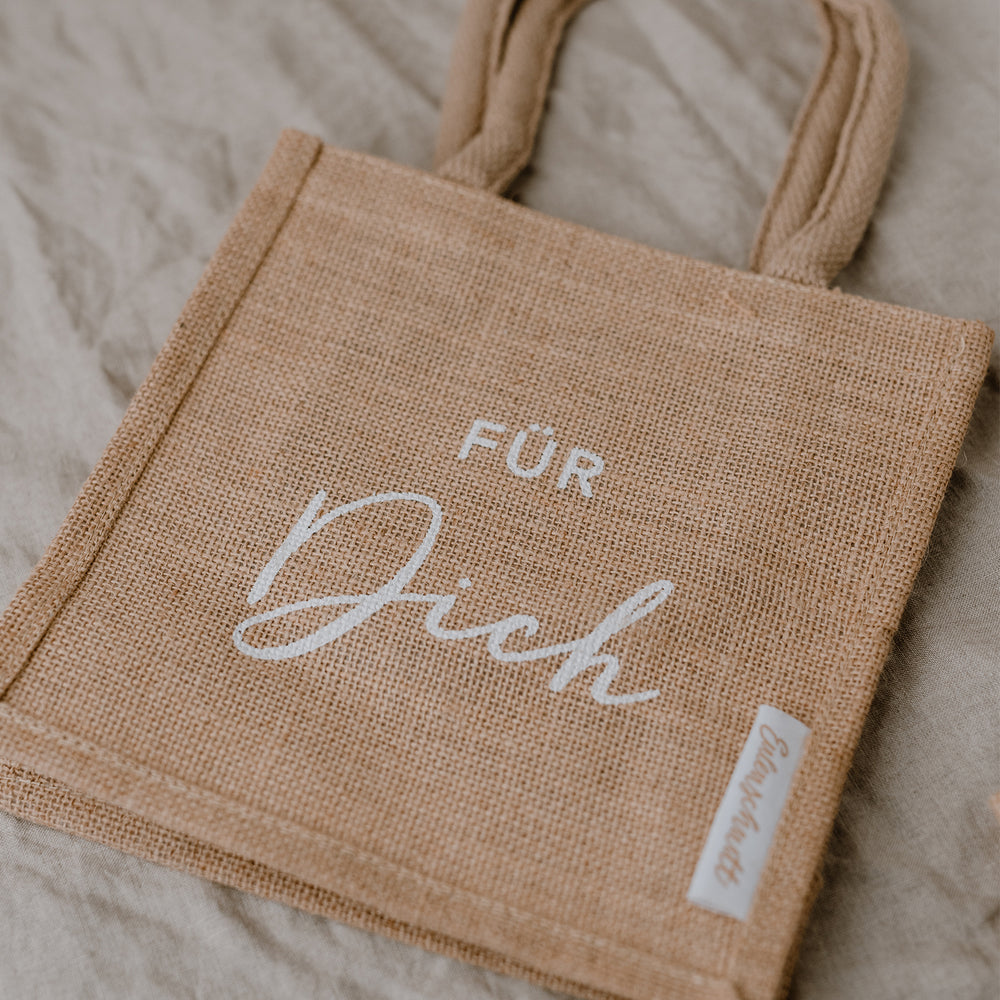 Mini Jute Shopper Für Dich (VE = 5 Stück)