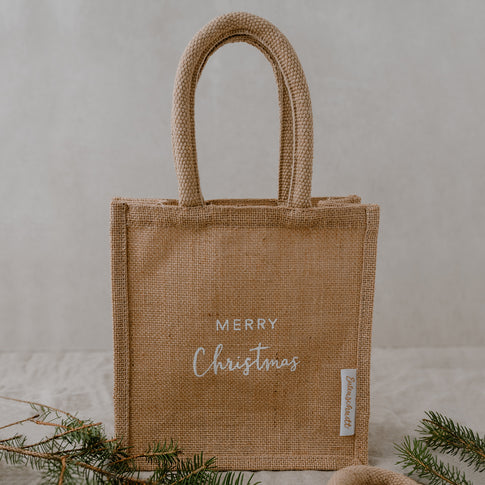 Mini Jute Shopper Christmas (PU = 5 pieces)
