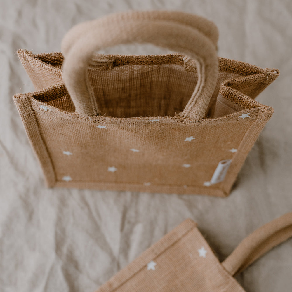 Cabas en jute en lot de 2 Etoiles (UE = 5 Pièces)