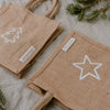 Mini jute shopper star & fir (PU = 5 pieces)
