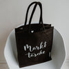 Jute shopper market bag black (PU = 5 pieces)