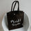 Jute shopper market bag black (PU = 5 pieces)