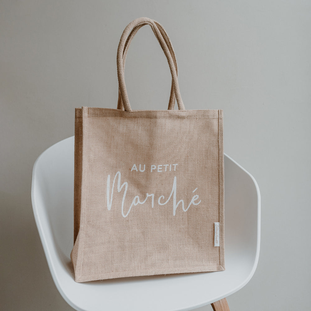 Cabas en jute au petit marché (UE = 5 Pièces)