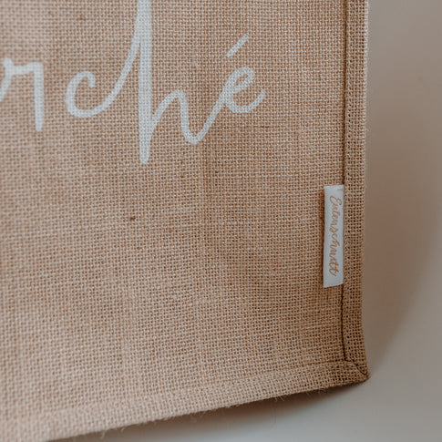 Cabas en jute au petit marché (UE = 5 Pièces)