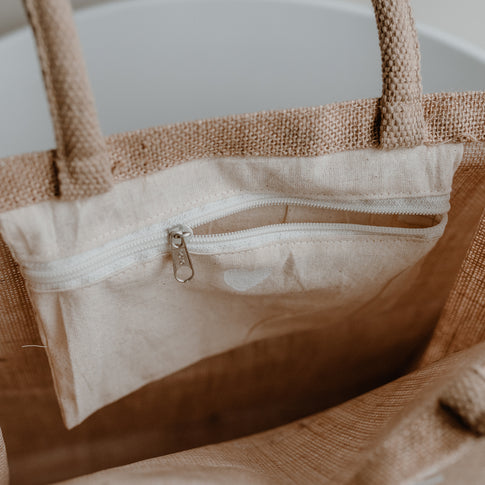 Cabas en jute au petit marché (UE = 5 Pièces)
