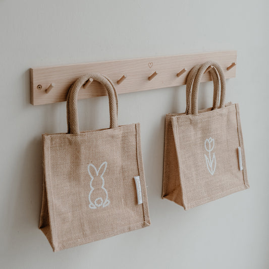 Mini Jute Shopper Tulip & Hasi (VE = 5 Stk)