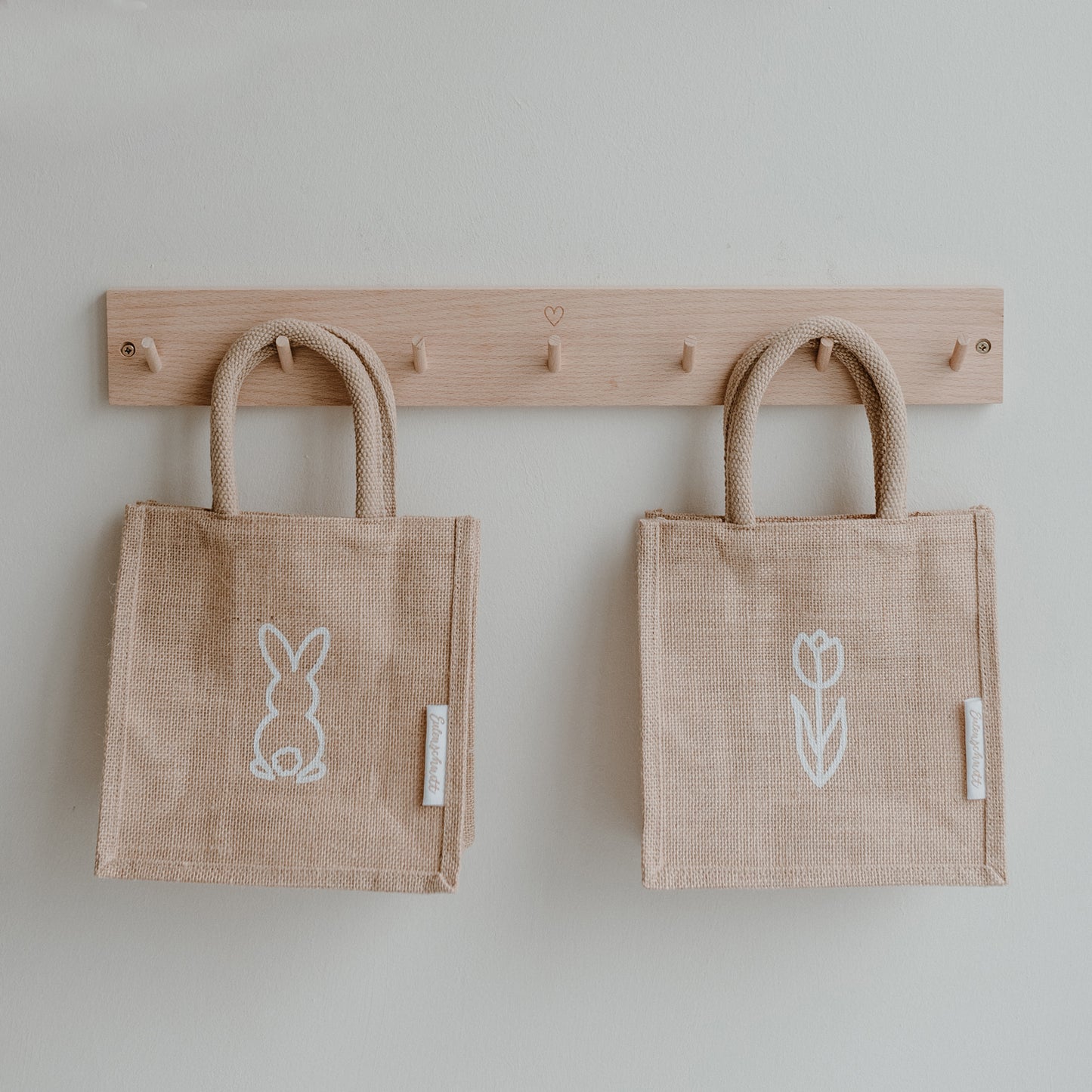 Mini jute shopper Tulip & Hasi (VE = 5 pieces)