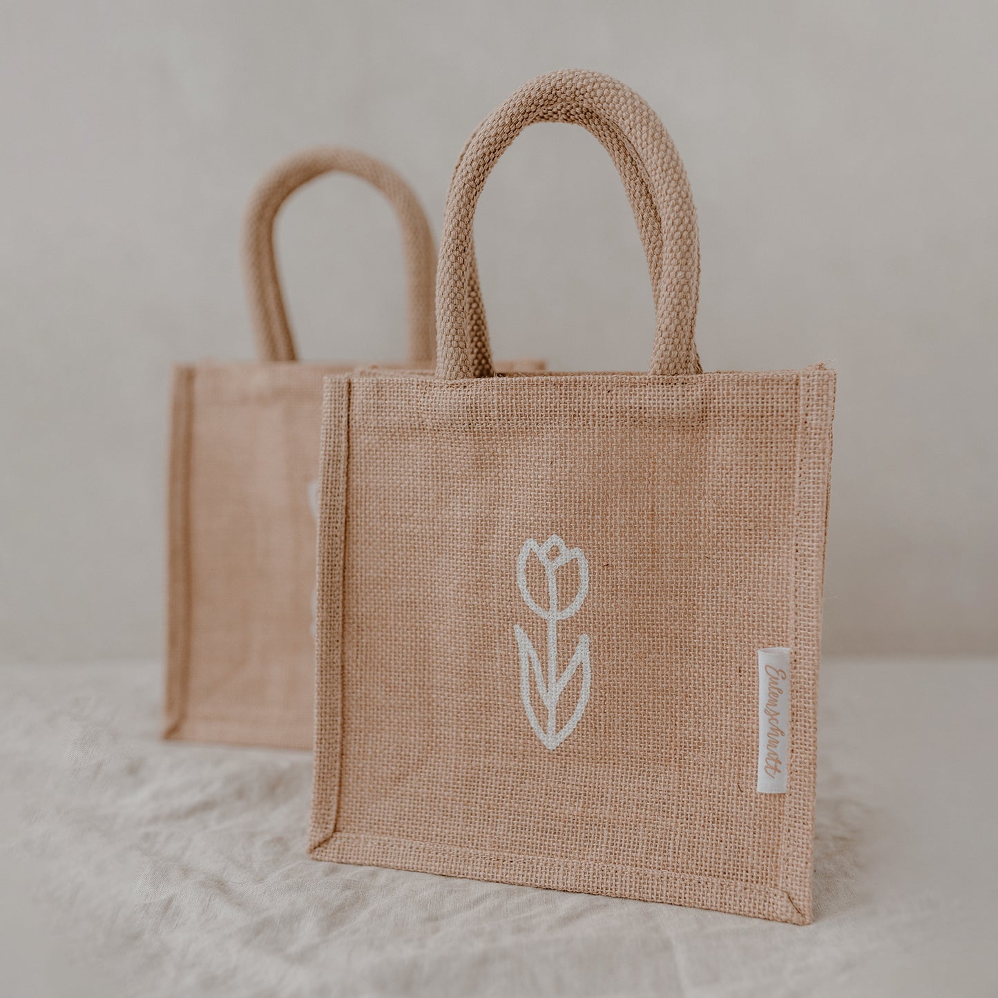 Mini jute shopper Tulip & Hasi (VE = 5 pieces)
