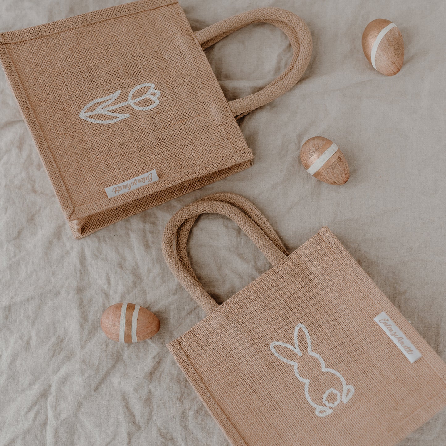 Mini jute shopper Tulip & Hasi (VE = 5 pieces)