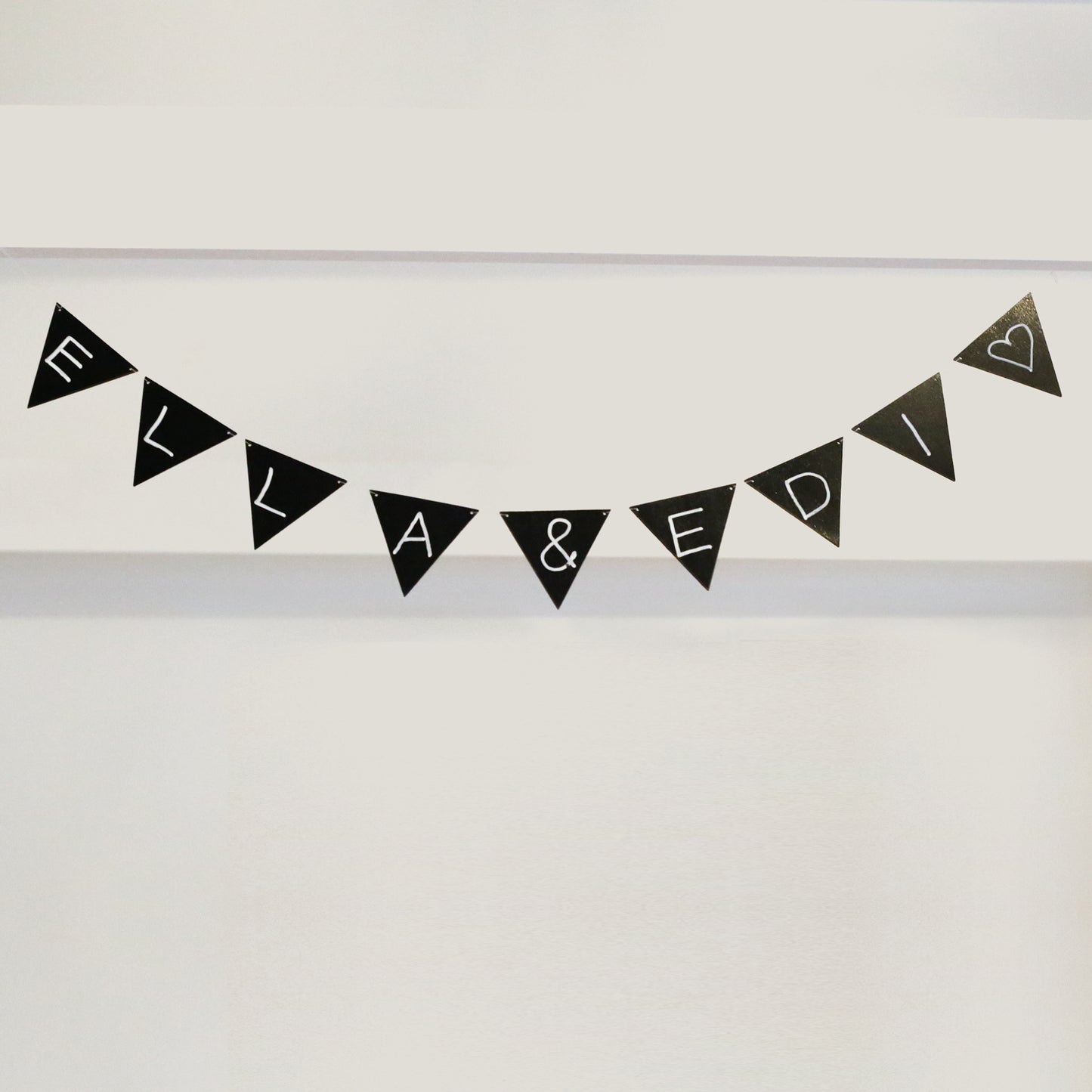 Wooden Pendant Pennant black in a Set of 10 (PU = 8 pieces)