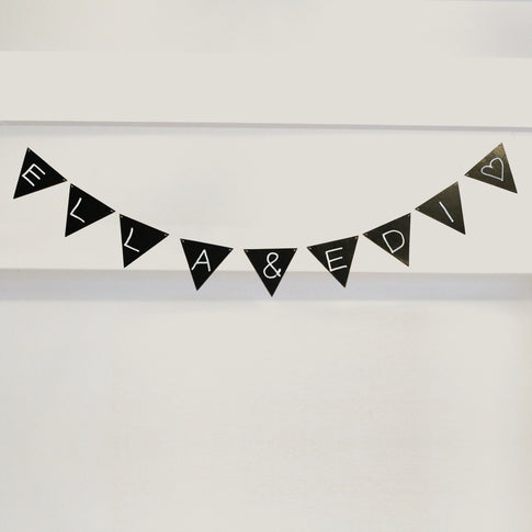 Wooden Pendant Pennant black in a Set of 10 (PU = 8 pieces)