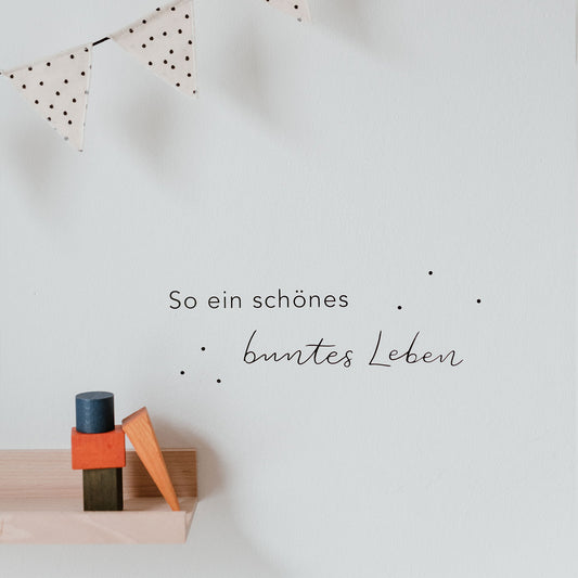 Sticker mural "Buntes Leben/vie colorée" (UE = 6 Pièces)
