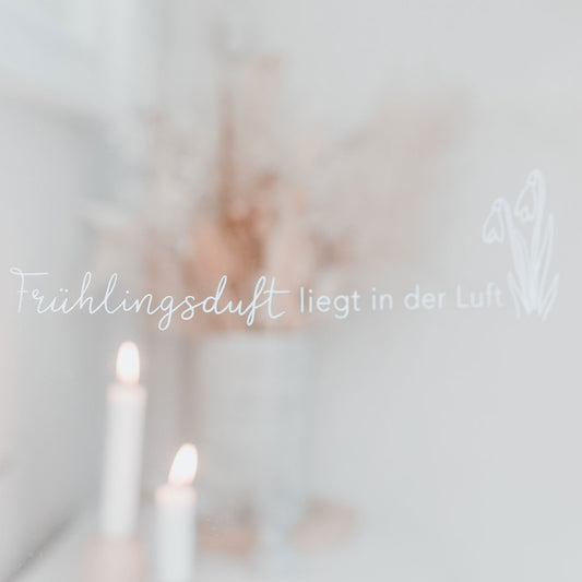 Autocollant Parfum de printemps blanc (UE = 6 Pièces)