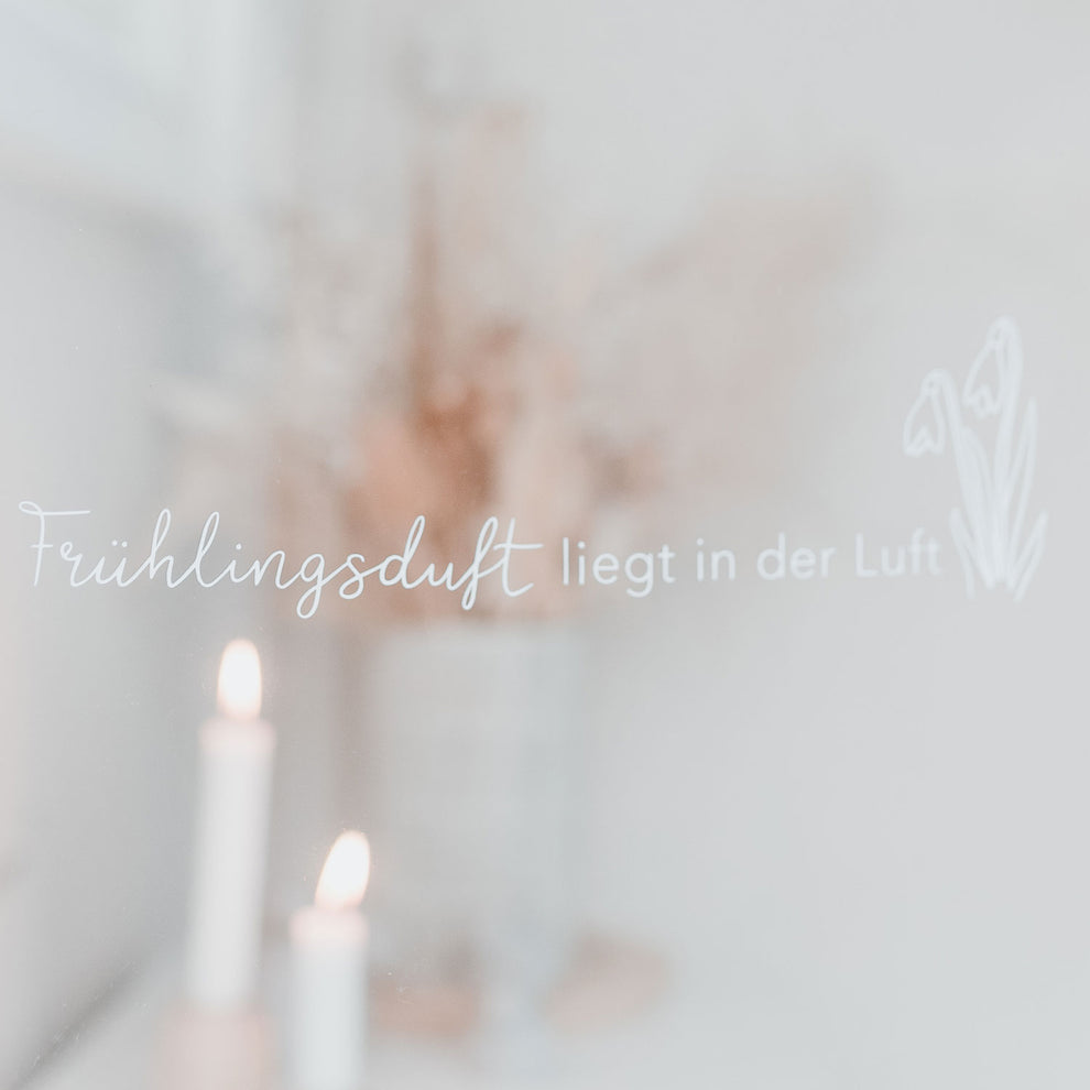 Autocollant Parfum de printemps blanc (UE = 6 Pièces)
