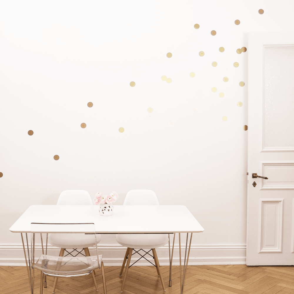 Wall stickers dots gold in a set of 48 (PU = 6 pieces)