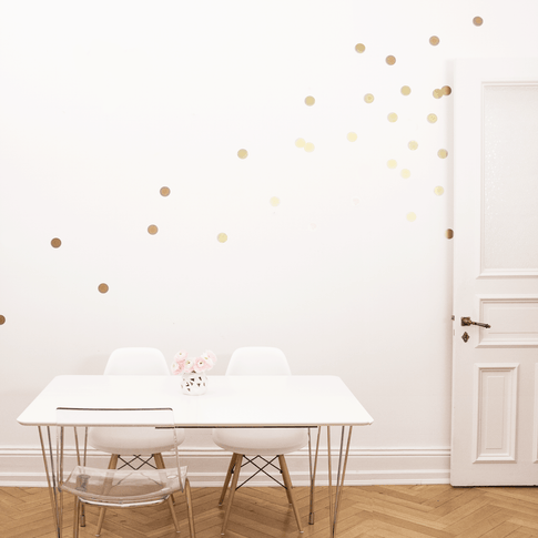 Wall stickers dots gold in a set of 48 (PU = 6 pieces)